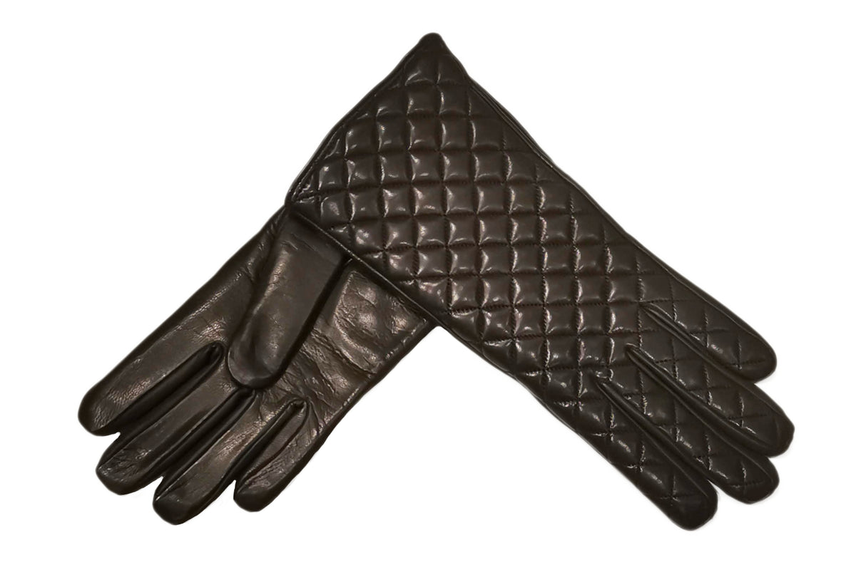 メローラ ナッパ コロニアル色 カシミア黒 革手袋 グローブ MEROLA