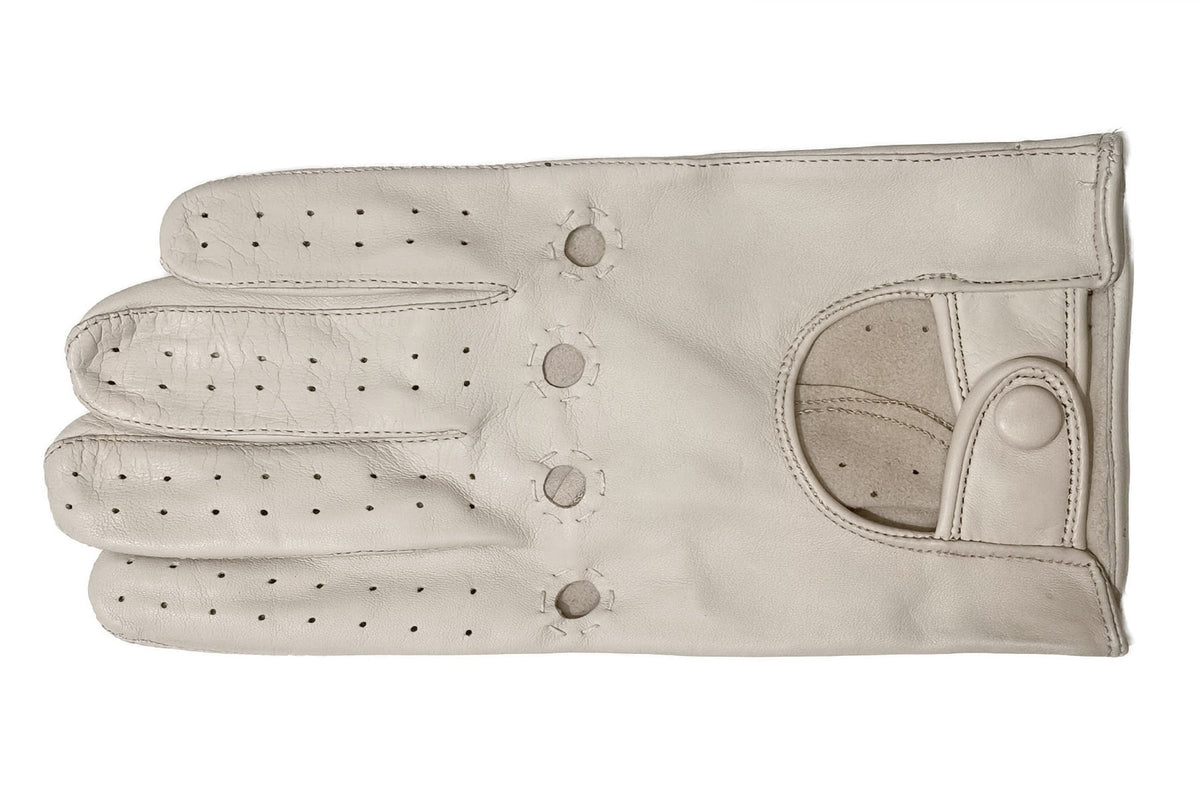 メローラ メンズ手袋◇ナパレザードライビンググローブ◇オフホワイト