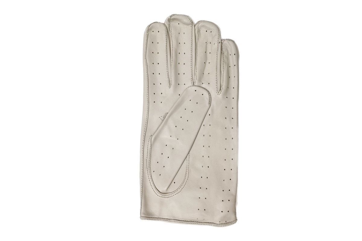 メローラ メンズ手袋◇ナパレザードライビンググローブ◇オフホワイト