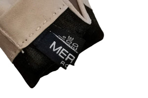 メローラ メンズ手袋 ◆スウェード◆  ホワイト/AVORIO《アウトステッチ・シルクライニング》