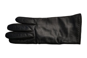 メローラ レディース手袋◇ナパレザー◇ダークグレー x グレー/DK GREY x GREY《タッチスクリーン対応 ・ カシミア》
