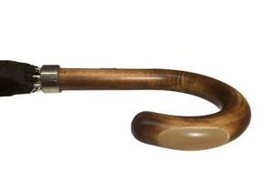 マリアフランチェスコ メンズ長傘 (ブラック×ソリッド) MAPLE/HORN