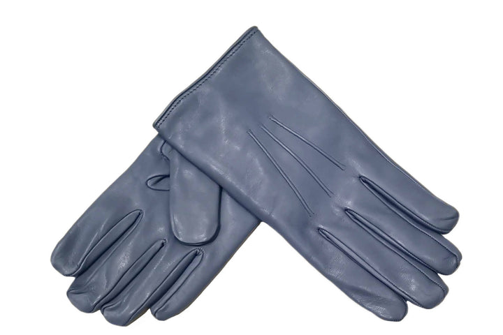 メローラ メンズ手袋◆ナパレザー◆ ミドルブルー/MIDDLE BLUE《カシミア》