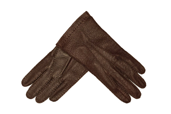 雰囲気抜群！MAZZOLENI イタリア製 ペッカリー レザーグローブ Opus メンズ手袋 ◇ ペッカリー ◇ ワインレッド/BORDEAUX《ノー