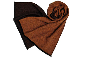 【ラスト1点！】Opus マフラー◆ダブルフェイス◆イエロー×ネイビー《カシミヤ》