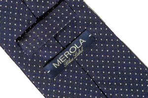 メローラ BLUE LABEL ネクタイ ◇ シルク ◇ ピンドット × ブルー