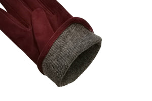 メローラ レディース手袋◇スウェード◇ボルドー/BORDEAUX 《カシミア》
