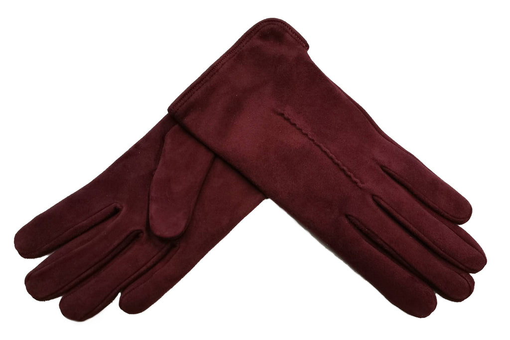 メローラ レディース手袋◇スウェード◇ボルドー/BORDEAUX 《カシミア》