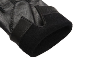メローラ メンズ手袋◆ディアスキン◆ブラック/NERO《カシミア》