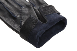 メローラ メンズ手袋◆ディアスキン◆ネイビー/BLUE《ノーライニング》【サイズM・L】