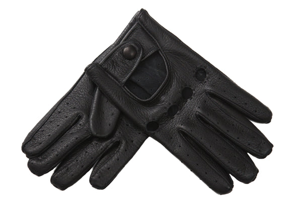 メローラ メンズ手袋◇ディアスキンドライビンググローブ◇ブラック