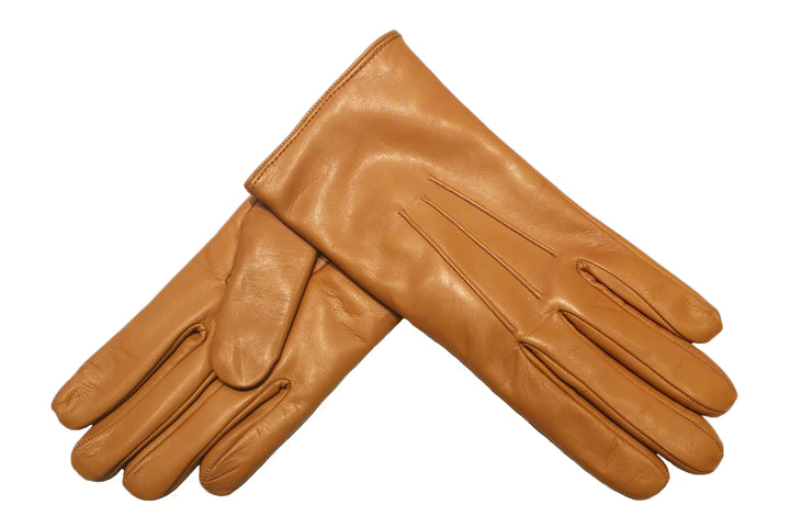 メローラ メンズ手袋◆ナパレザー◆イエローブラウン/OLD GOLD《カシミア》【サイズXS・L】