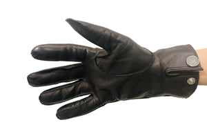 メローラ メンズ手袋◆ナパレザー SPECIAL SEWING ◆ ブラック/NERO《カシミア》