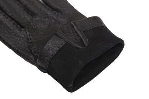 メローラ メンズ手袋◆ペッカリー◆ブラック/NERO《ノーライニング》