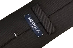 メローラ MEROLA SERIES ネクタイ ◆ ブラック×ソリッド《50オンス》