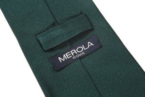 メローラ MEROLA SERIES ネクタイ ◆ ダークグリーン×ソリッド《50オンス》