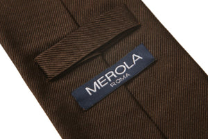 メローラ MEROLA SERIES ネクタイ ◆ ブラウン×ソリッド《50オンス》