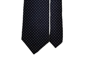 メローラ MEROLA SERIES ネクタイ ◆ ネイビー×ピンドット(ホワイト)《50オンス》