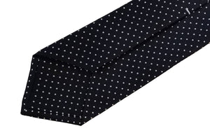 メローラ MEROLA SERIES ネクタイ ◆ ネイビー×ピンドット(ホワイト)《50オンス》