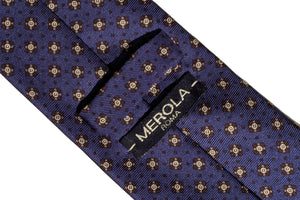 メローラ MEROLA SERIES ネクタイ ◆ ブルー×小紋《50オンス》