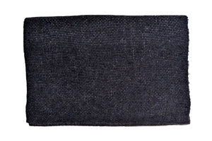 Opus マフラー ◆ ダブルフェイス ◆ ネイビー × ヘリンボーン (ホワイト)《カシミヤ》