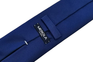 メローラ MILANO SERIES ネクタイ ◆ ネイビー×ソリッド《セッテピエゲ》
