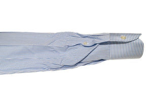 イルポルトーネ ドレスシャツ ◆スカイブルー ギンガムチェック / FIRST MODEL ◆ ブロード素材  (100番手)《レギュラーフィット/39》