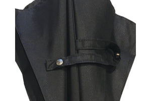 マリアフランチェスコ レディース長傘 (ブラック×ソリッド) LEATHER STRAIGHT