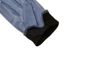 メローラ メンズ手袋◆ナパレザー◆ミドルブルー/MIDDLE BLUE《シルク》【サイズM】