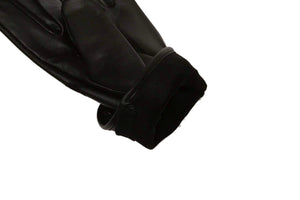 メローラ メンズ手袋♦ナパレザー x スウェード◆ブラック/NERO《タッチスクリーン対応 ・ シルク》