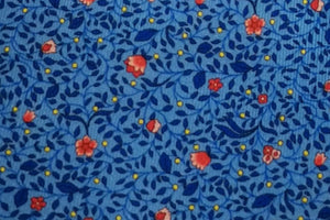 メローラ MEROLA SERIES ネクタイ ◆ ライトブルー×草花模様（ブルー・オレンジ）《50オンス》