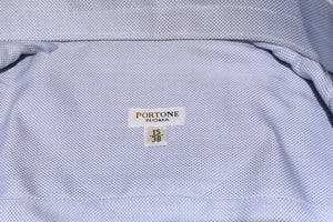 イルポルトーネ ドレスシャツ ◆ ブルー / FIRST MODEL ◆オックスフォード素材（80番手）《スリムフィット》【 サイズ38(S) 】
