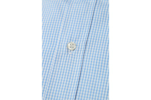 イルポルトーネ ドレスシャツ ◆ライトブルー ギンガムチェック / FIRST MODEL ◆ ブロード素材  (100番手)《レギュラーフィット》