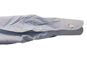 イルポルトーネ ドレスシャツ ◆ ライトブルー ストライプ / FIRST MODEL ◆ ブロード素材（120番手）《レギュラーフィット》【 サイズ37(XS) 】