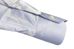イルポルトーネ ドレスシャツ ◆ ブルー  ◆ ツイール素材（100/70番手）《スリムフィット》【 サイズ37(XS) 】