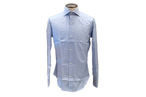 イルポルトーネ ドレスシャツ ◆ ブルー / FIRST MODEL ◆オックスフォード素材（80番手）《スリムフィット》【 サイズ38(S) 】