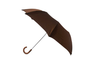 マリアフランチェスコ ◆ 折りたたみ傘 ◆ ブラウン× 地模様 《SHINY MAPLE》