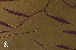 マリアフランチェスコ ◆ 折りたたみ傘 ◆ ボルドー×イエロー (木の葉模様) 《SHINY MAPLE》