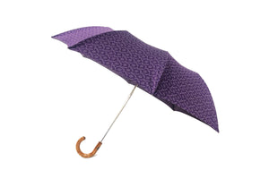 マリアフランチェスコ 折りたたみ傘 (パープル花模様×裏地ライトパープル) MAPLE