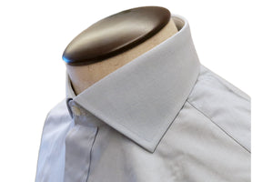 イルポルトーネ ドレスシャツ ◆ ブルー×ストライプ / FIRST MODEL ◆ ブロード素材（120番手）《スリムフィット》【 サイズ39(M) 】