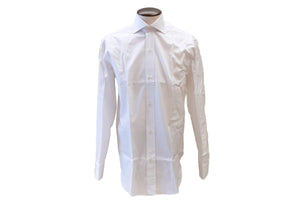 イルポルトーネ ドレスシャツ ◆ホワイト / FIRST MODEL ◆ ツイル素材（80番手）《レギュラーフィット》【 サイズ38(S) 】