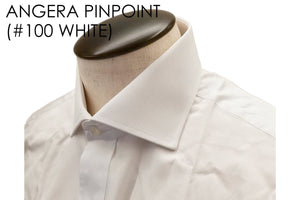 イルポルトーネ Angera Pin Point #100番手 ドレスシャツ ホワイト ／ First Model レギュラーフィット【 サイズ42(XL) 】