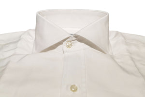 イルポルトーネ ドレスシャツ ◆ホワイト◆ 格子織り（100番手）《レギュラーフィット》【サイズ38(S)】