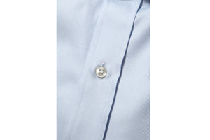イルポルトーネ ドレスシャツ ◆ ブルー ◆ ツイル素材（100番手）《スリムフィット》