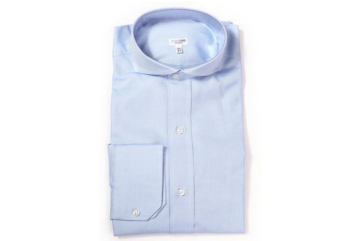 イルポルトーネ　ドレスシャツ／Orta Oxford　（#80)　ライトブルー　レギュラーフィット