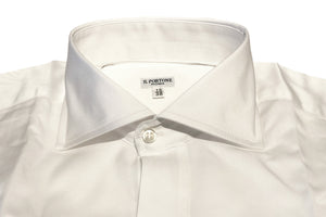 イルポルトーネ ドレスシャツ ◆ホワイト◆ツイル素材（100/70番手)《レギュラーフィット》