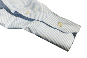 イルポルトーネ ドレスシャツ ◆ライトブルー × ストライプ ◆ ブロード素材 (120番手)《レギュラーフィット》