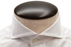イルポルトーネ ドレスシャツ ◆ホワイト ◆ ツイル素材（100/70番手）《スリムフィット》