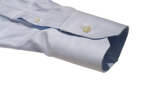 イルポルトーネ ドレスシャツ ◆ライトブルー◆ヘリンボーン素材 (120番手) 《レギュラーフィット》 【 サイズ38(S) 】