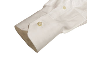 イルポルトーネ ドレスシャツ ◆ホワイト◆ ヘリンボーン素材（120番手）《レギュラーフィット》